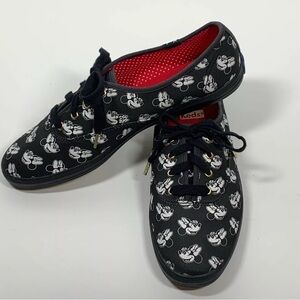 Keds Disney Minnie Mouse Black on Black Sneakers Shoes 7.5